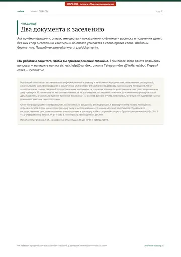 Страница 11 образца отчёта: Что дальше