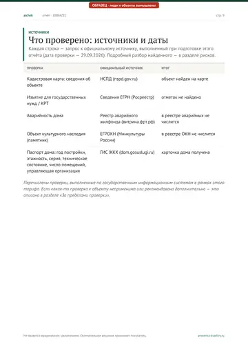 Страница 9 образца отчёта: Источники